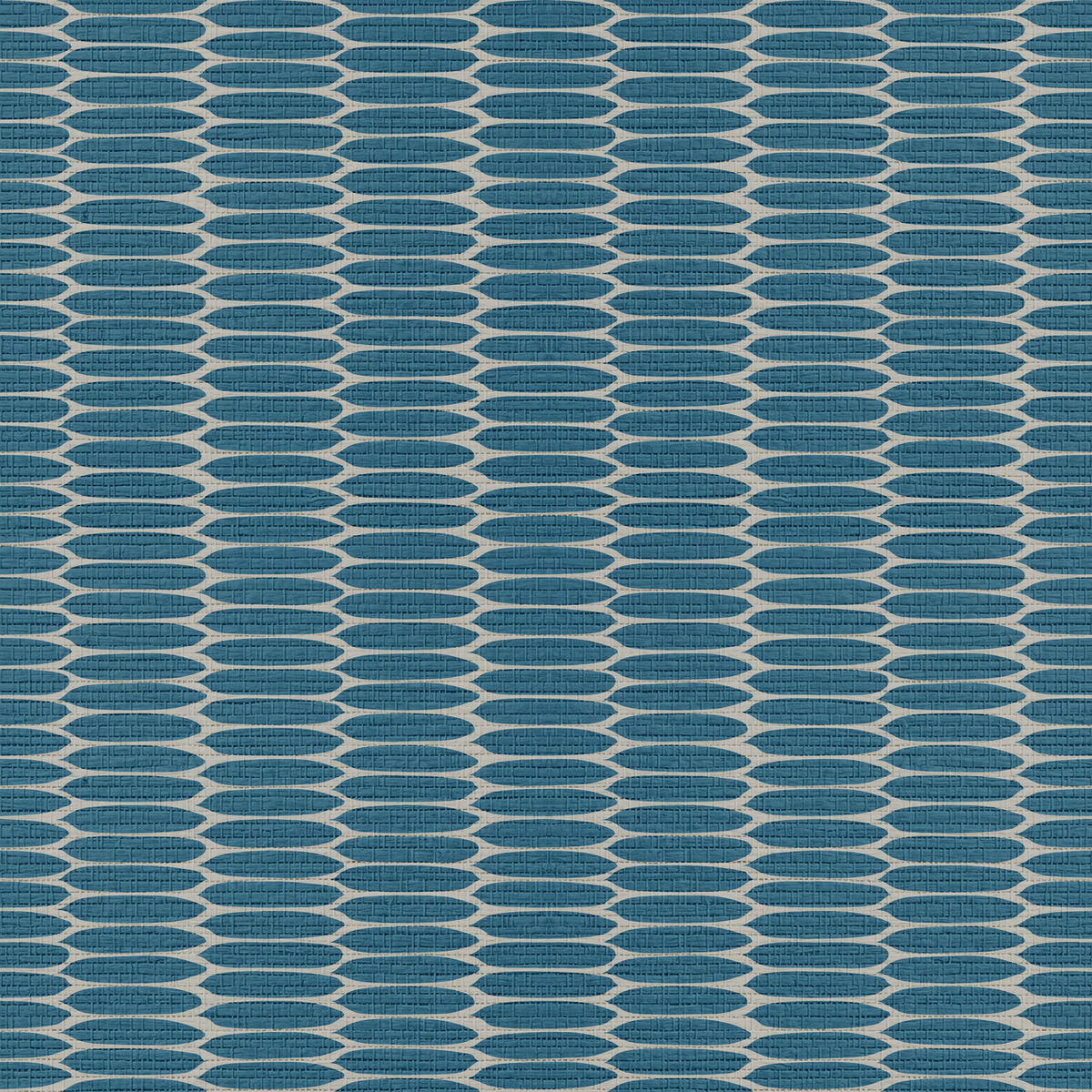 Oval Office - Blue & Grey Faux Grasscloth Wallpaper