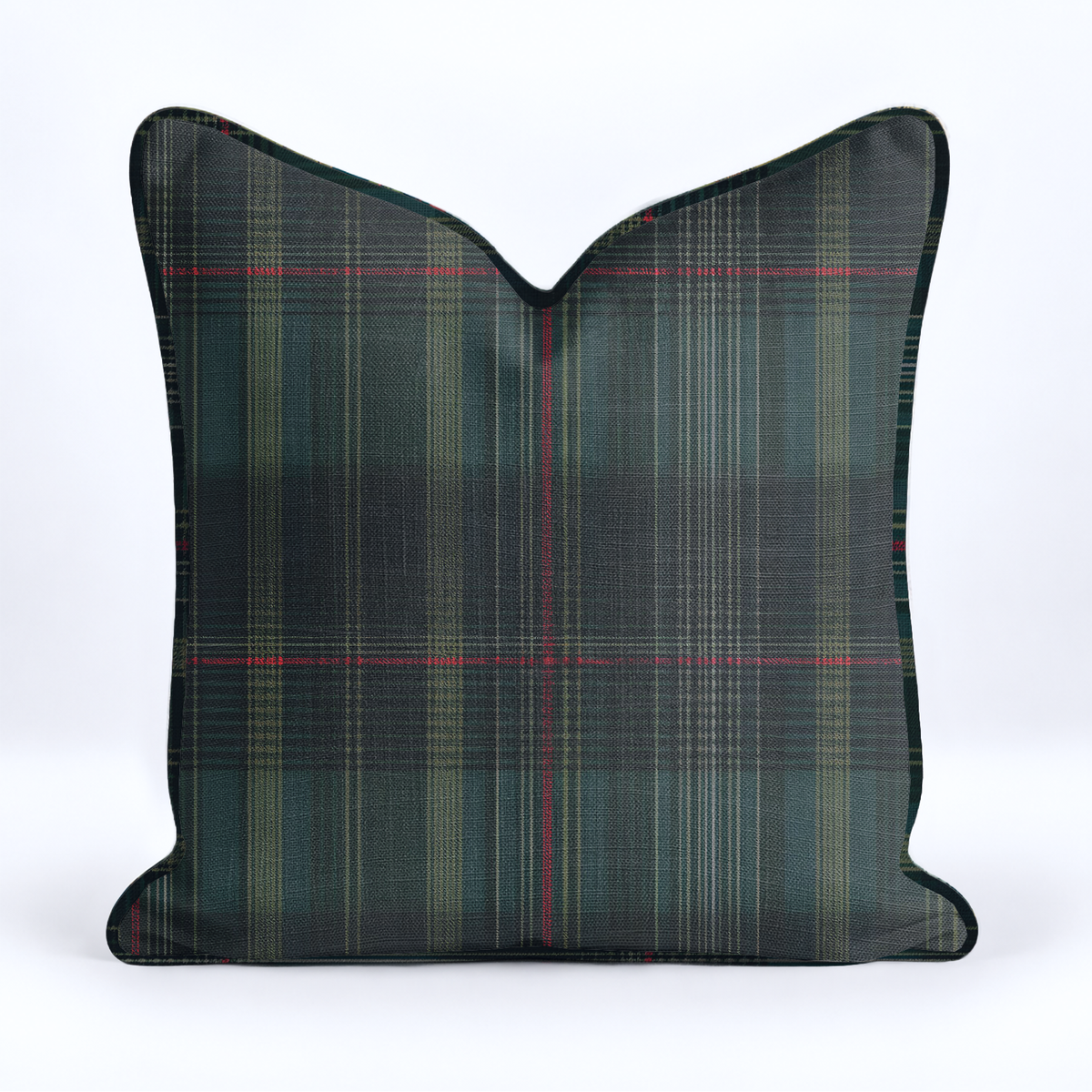 Classic Green Tartan Throw Pillow - Painted Paper
