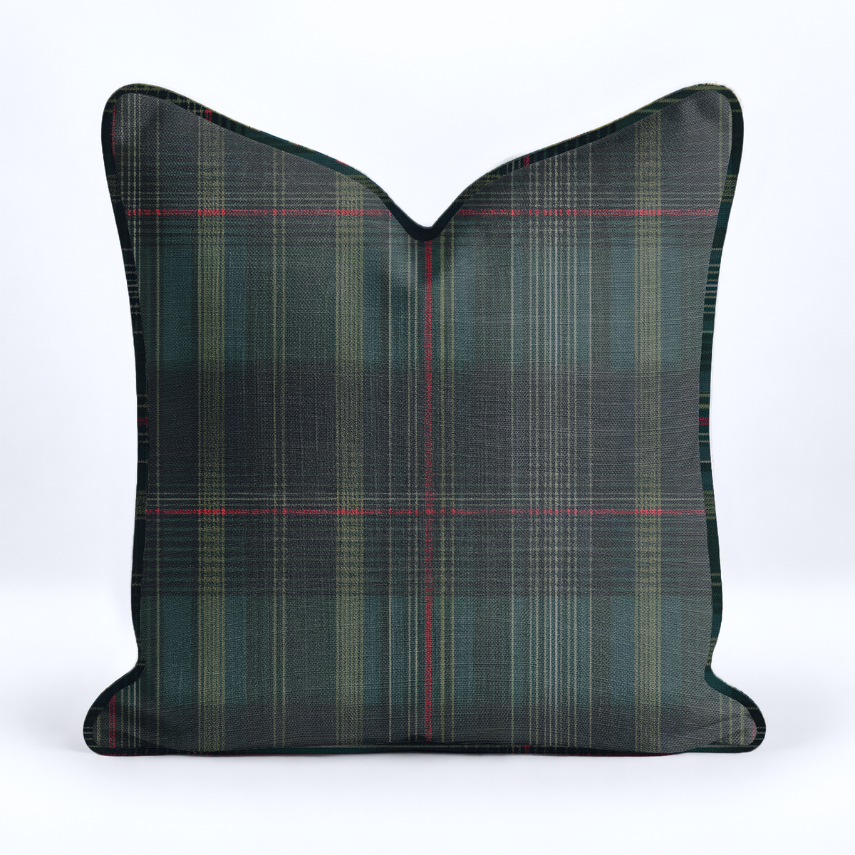 Classic Green Tartan Throw Pillow - Painted Paper