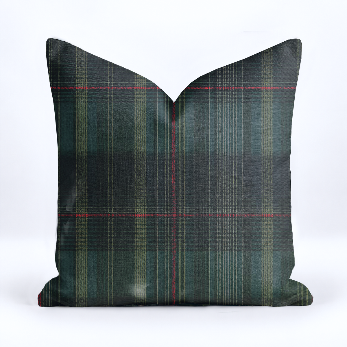 Classic Green Tartan Throw Pillow - Painted Paper