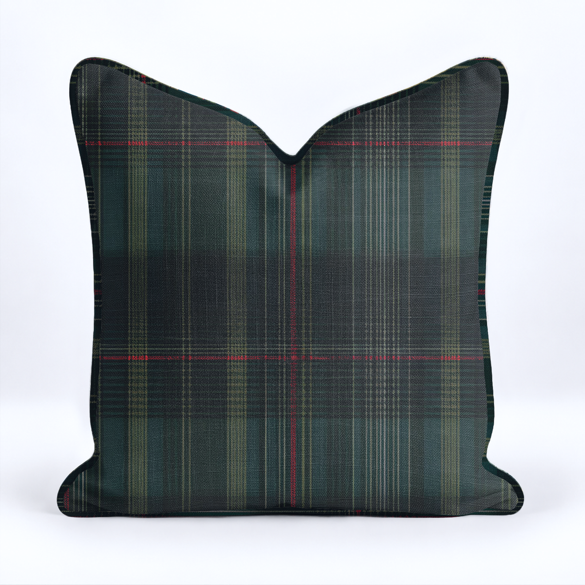 Classic Green Tartan Throw Pillow - Painted Paper
