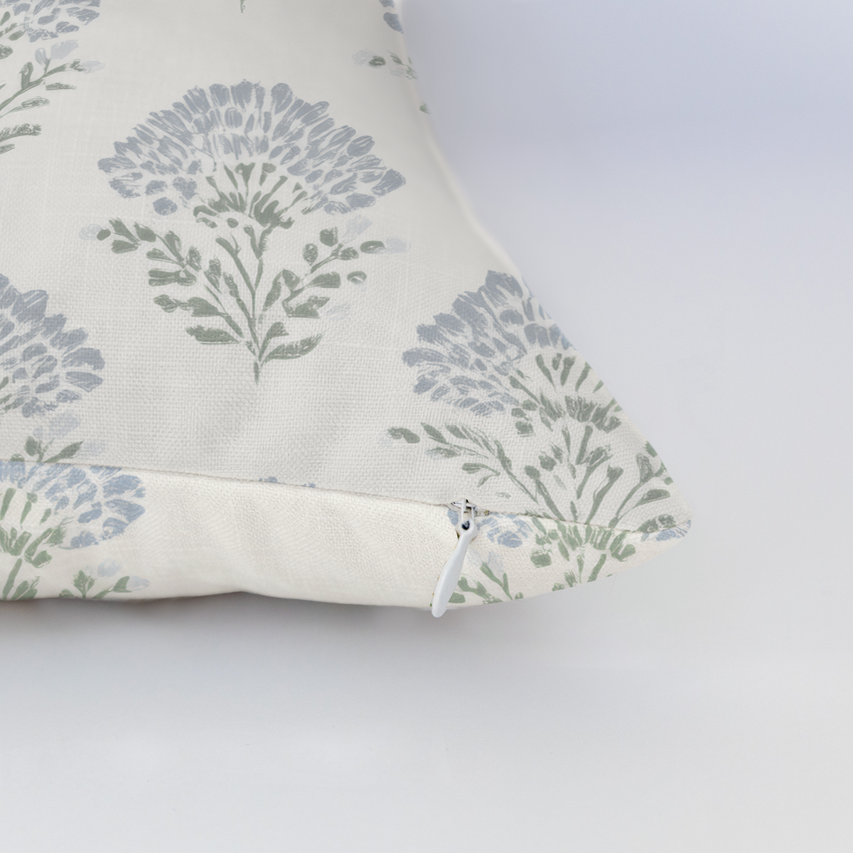 Blooming Blues Throw Pillow - Painted Paper