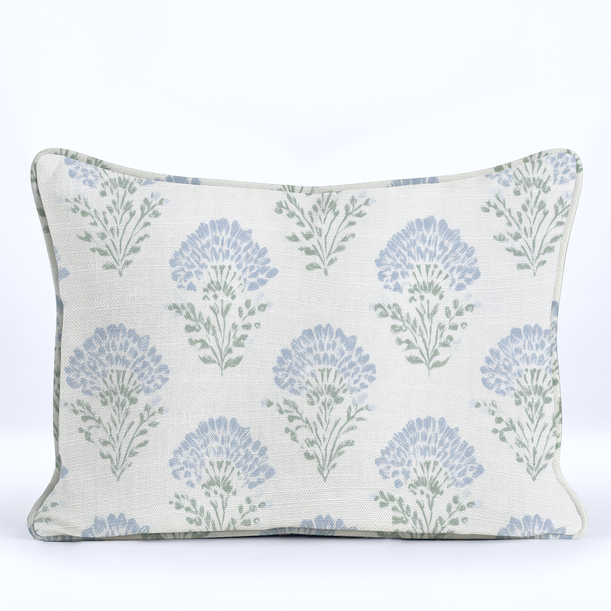 Blooming Blues Throw Pillow - Painted Paper