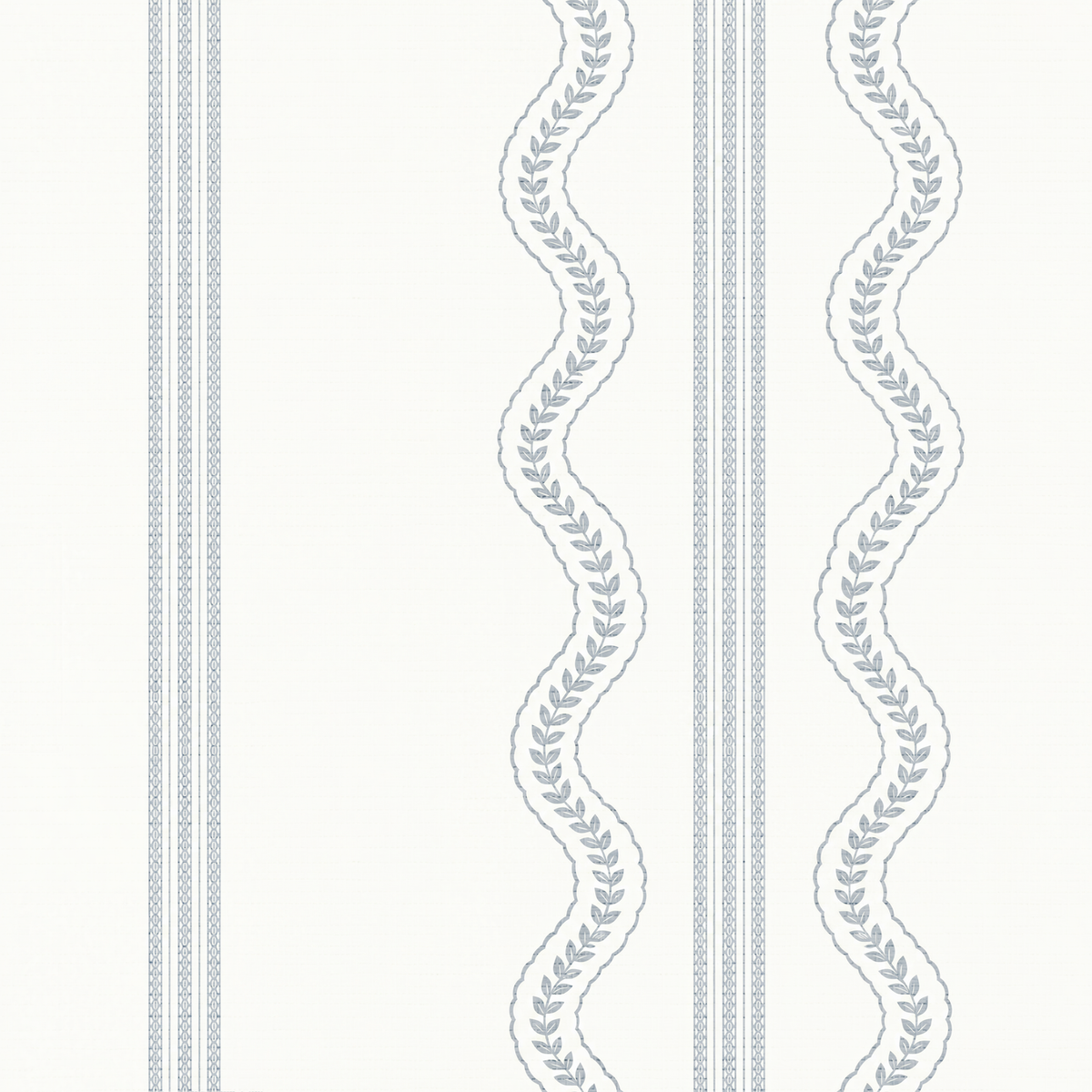 Blue Fine Vine - Blue Faux Grasscloth Wallpaper