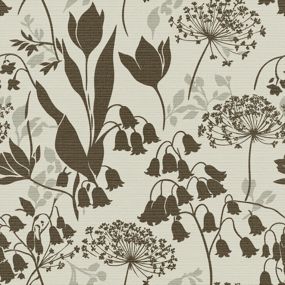 Little Luxuries - Chocolate Faux Grasscloth Wallpaper