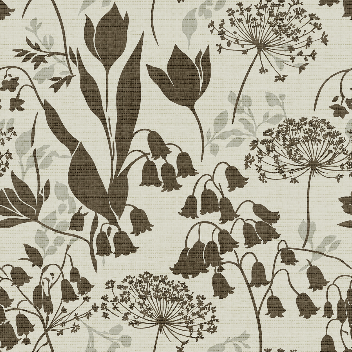 Little Luxuries - Chocolate Faux Grasscloth Wallpaper