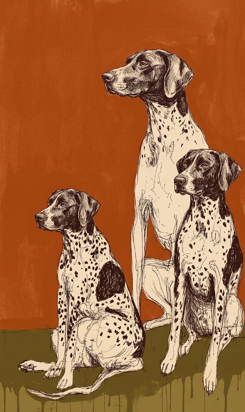 Terracotta Hound Dogs - Tapestry