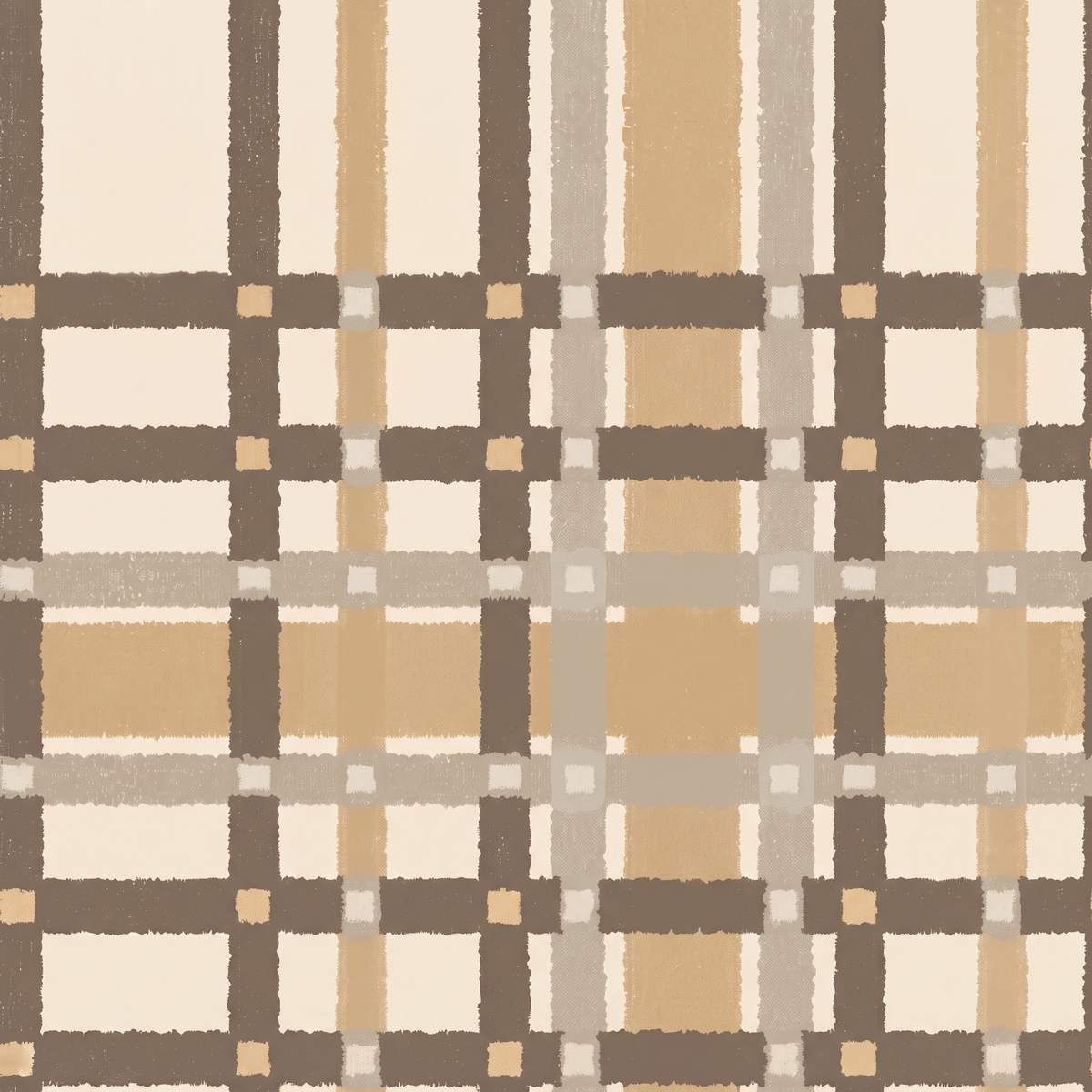 Toffee Plaid Wallpaper