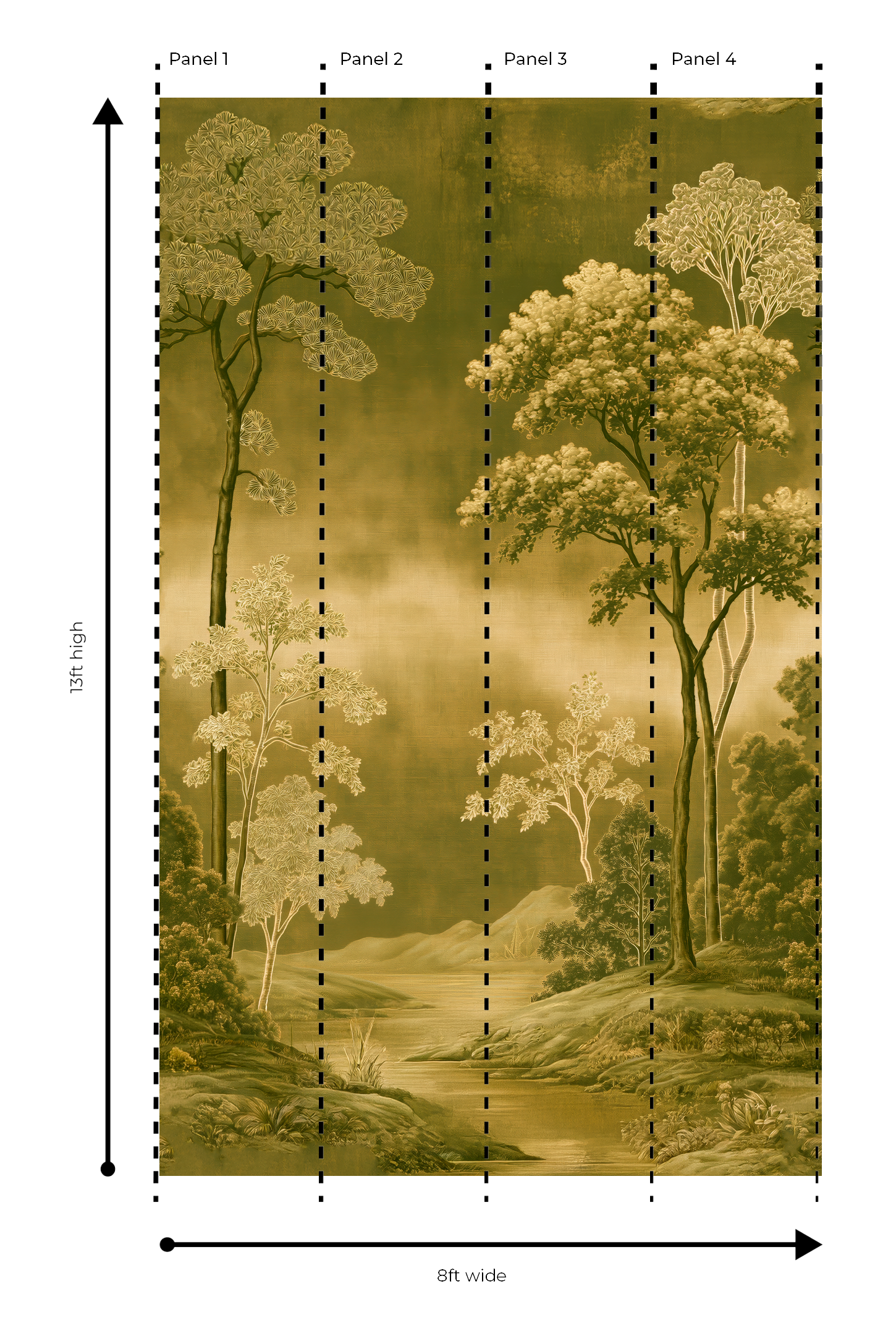 Hazy Sunrise - Wall Mural