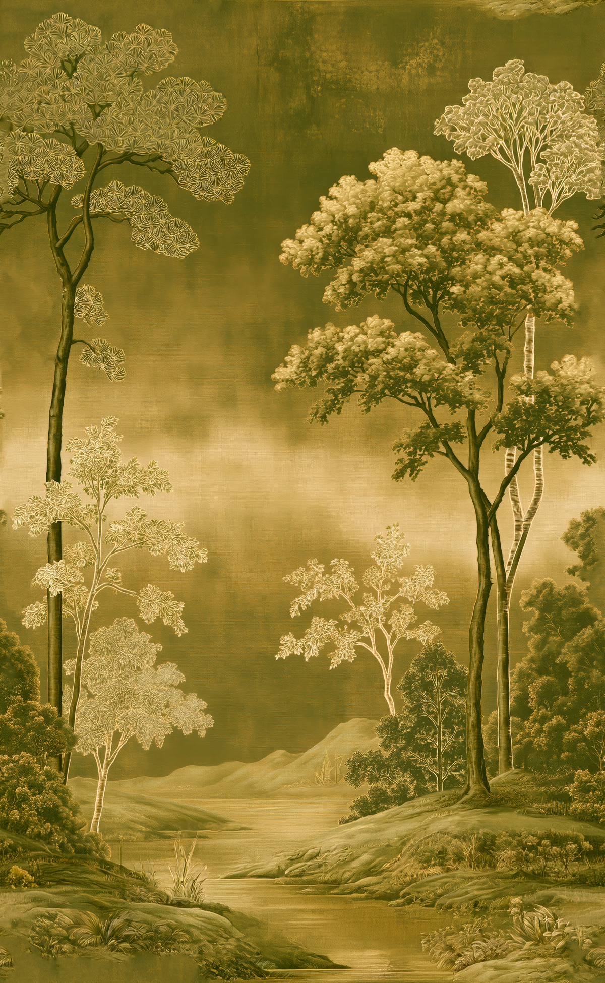 Hazy Sunrise - Wall Mural