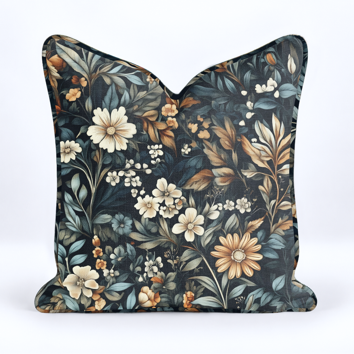Moonlit Bontanica Throw Pillow - Painted Paper