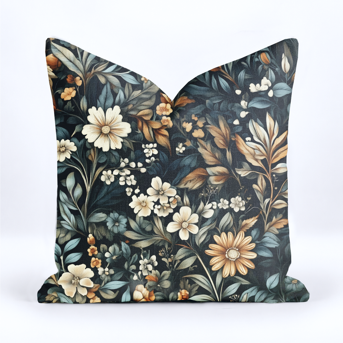 Moonlit Bontanica Throw Pillow - Painted Paper