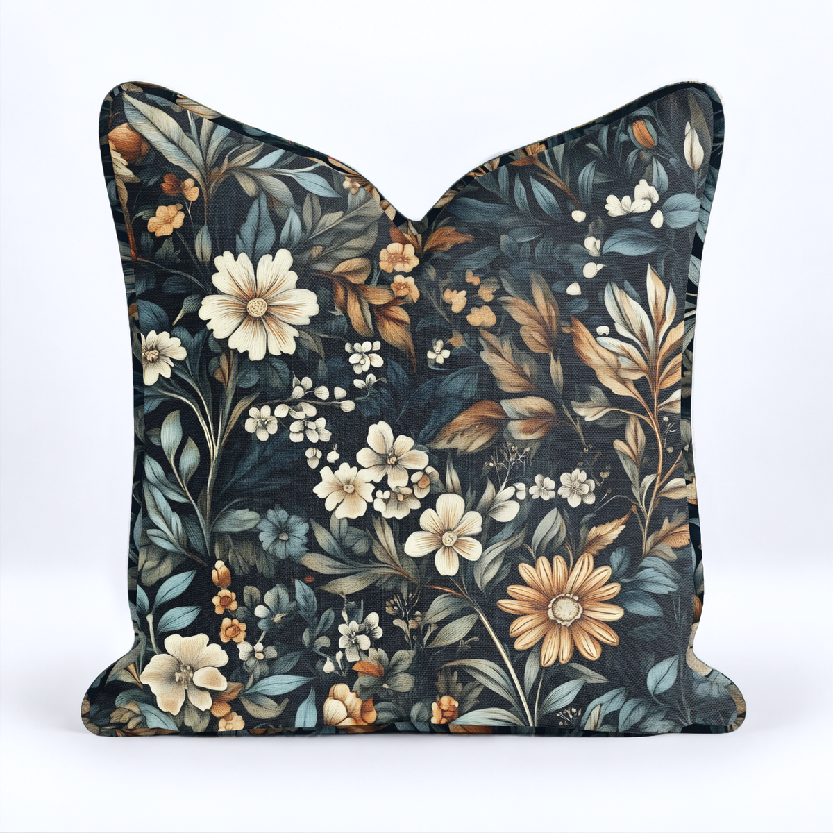 Moonlit Bontanica Throw Pillow - Painted Paper