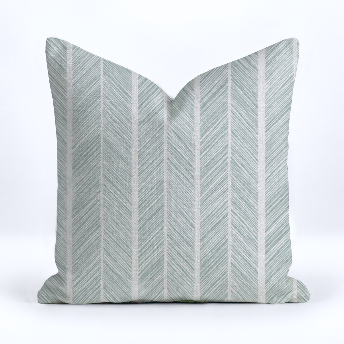 Herringbone Harbor Throw Pillow - Painted Paper