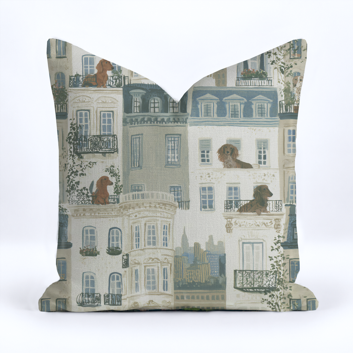 Patio Paws Throw Pillow - Painted Paper