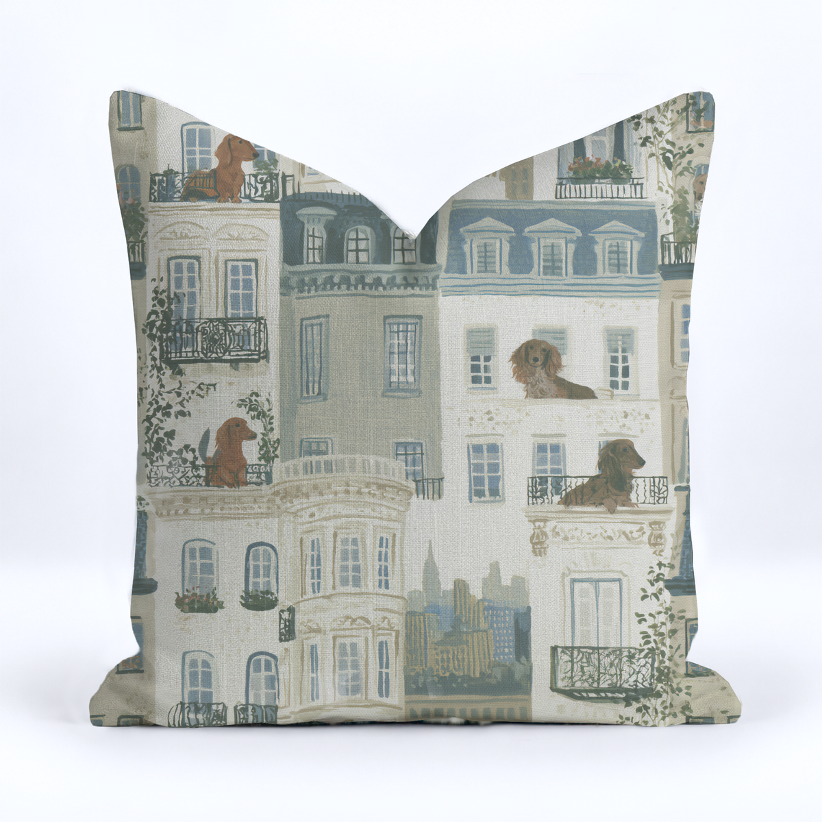 Patio Paws Throw Pillow - Painted Paper