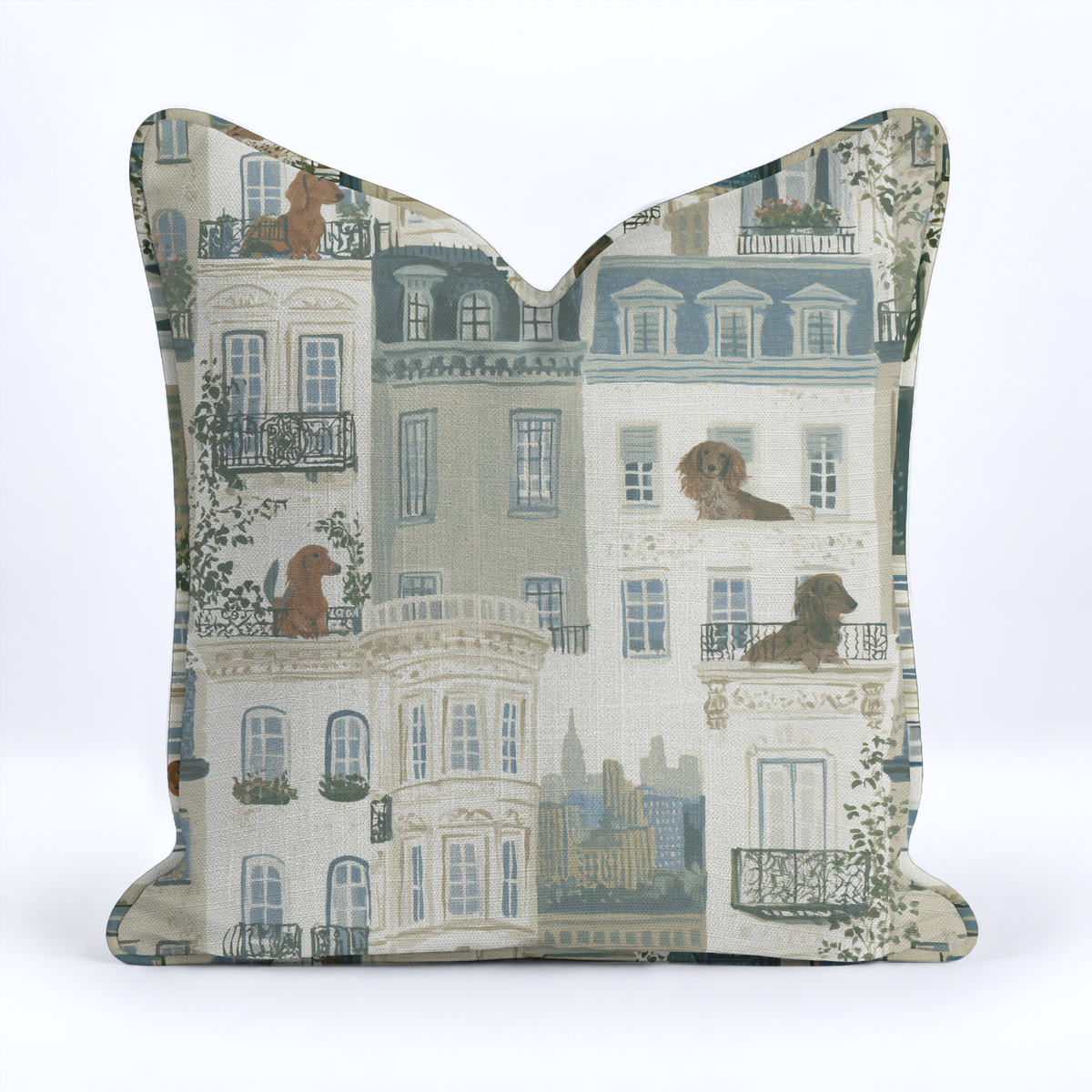 Patio Paws Throw Pillow - Painted Paper