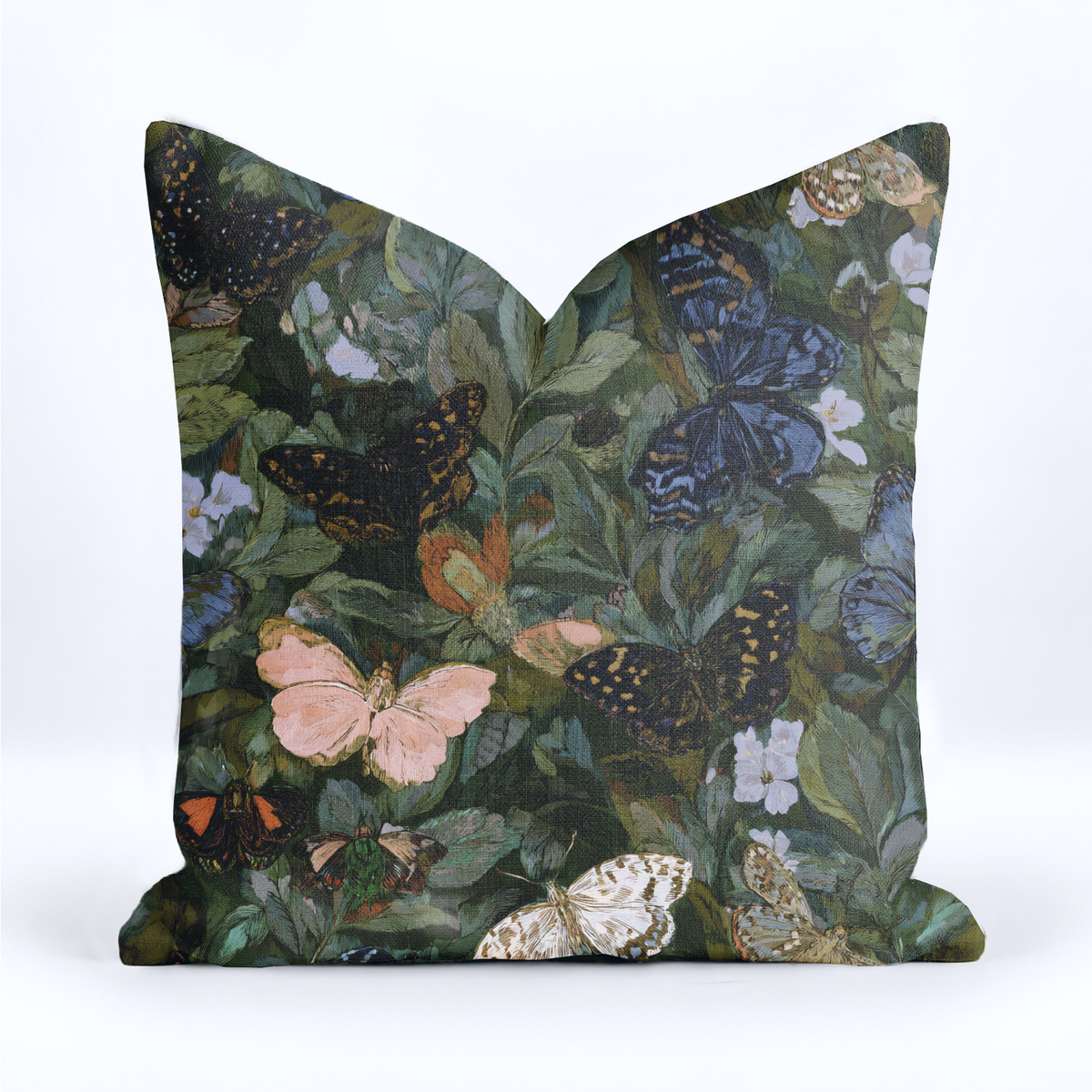 Butterfly Blooms Throw Pillow - Painted Paper