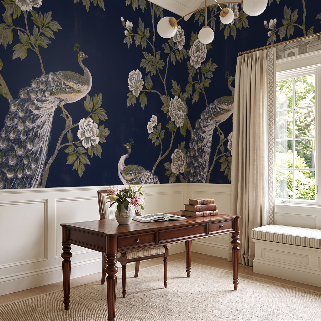 Peacock Elegance - Wall Mural