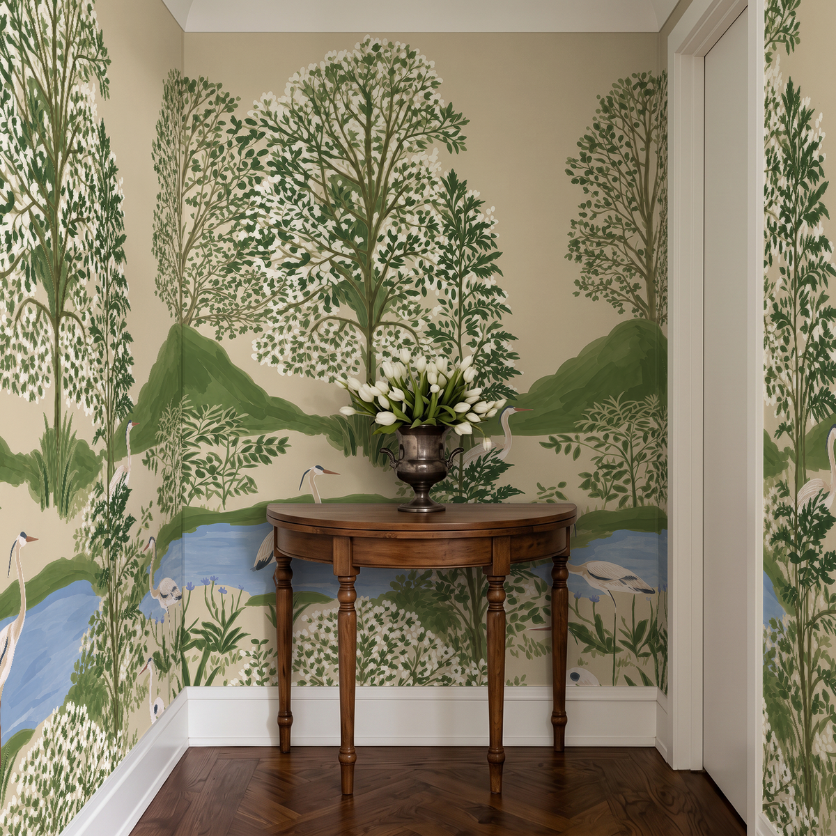 The Scenic Route - Blue & Green - Wall Mural