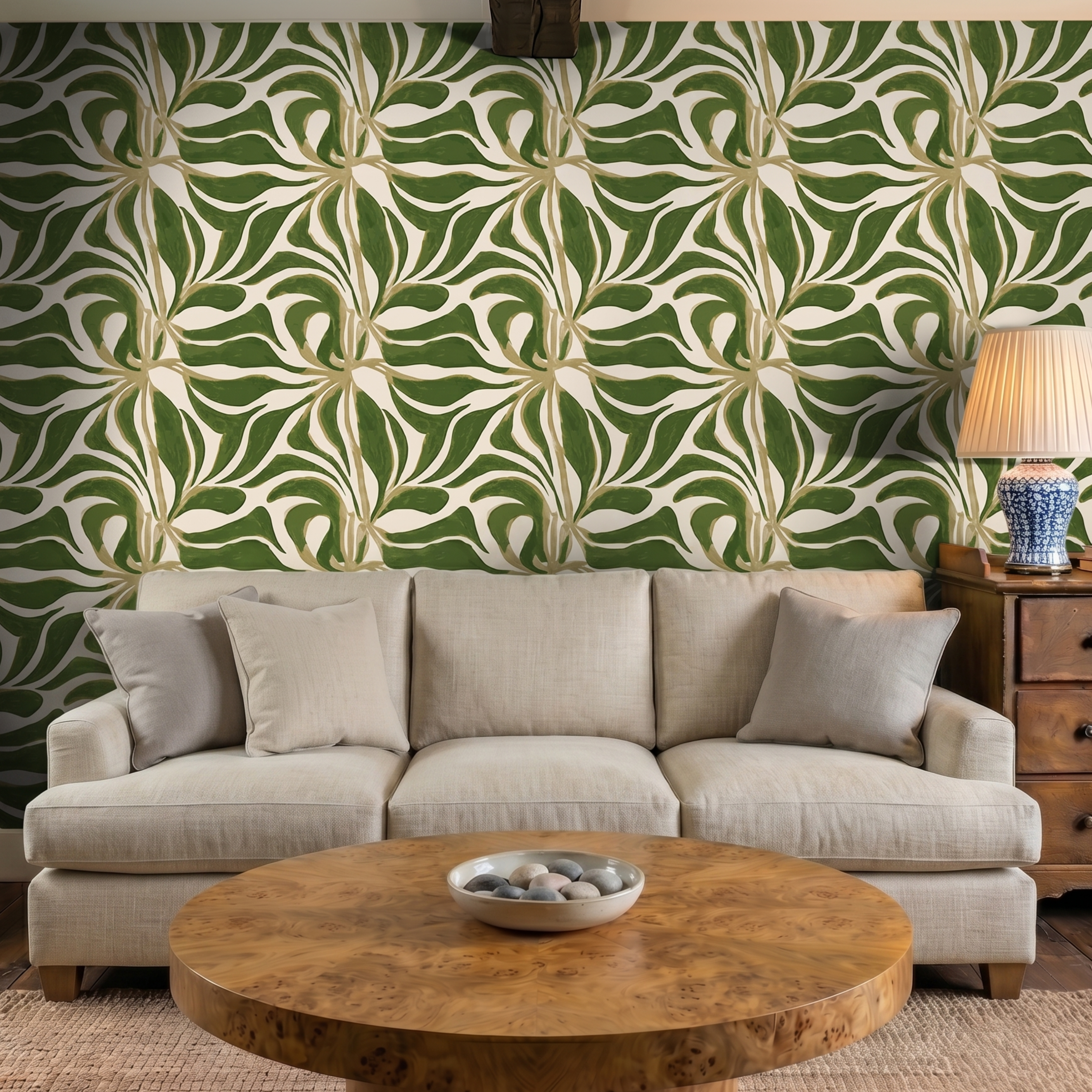Abstract Flora Wallpaper
