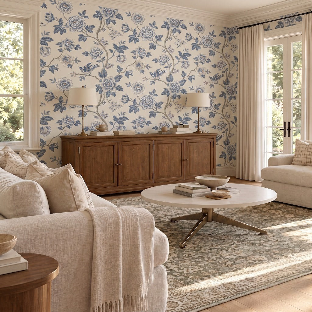 Vivienne Trail Porcelain Wallpaper