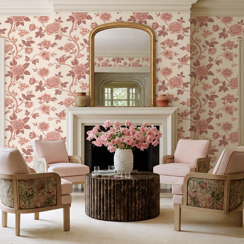 Vivienne Trail Rose Wallpaper