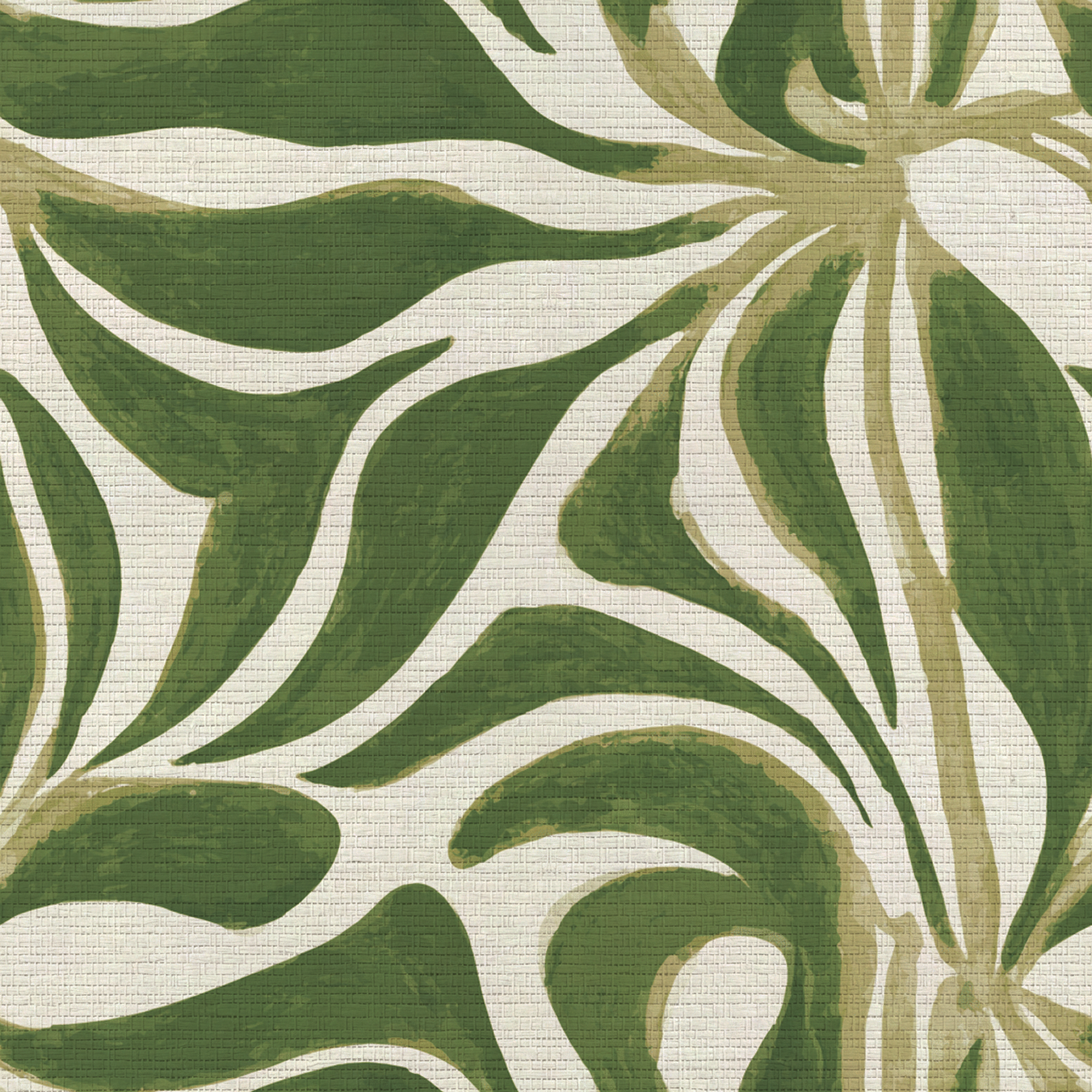 Abstract Flora Faux Grasscloth Wallpaper