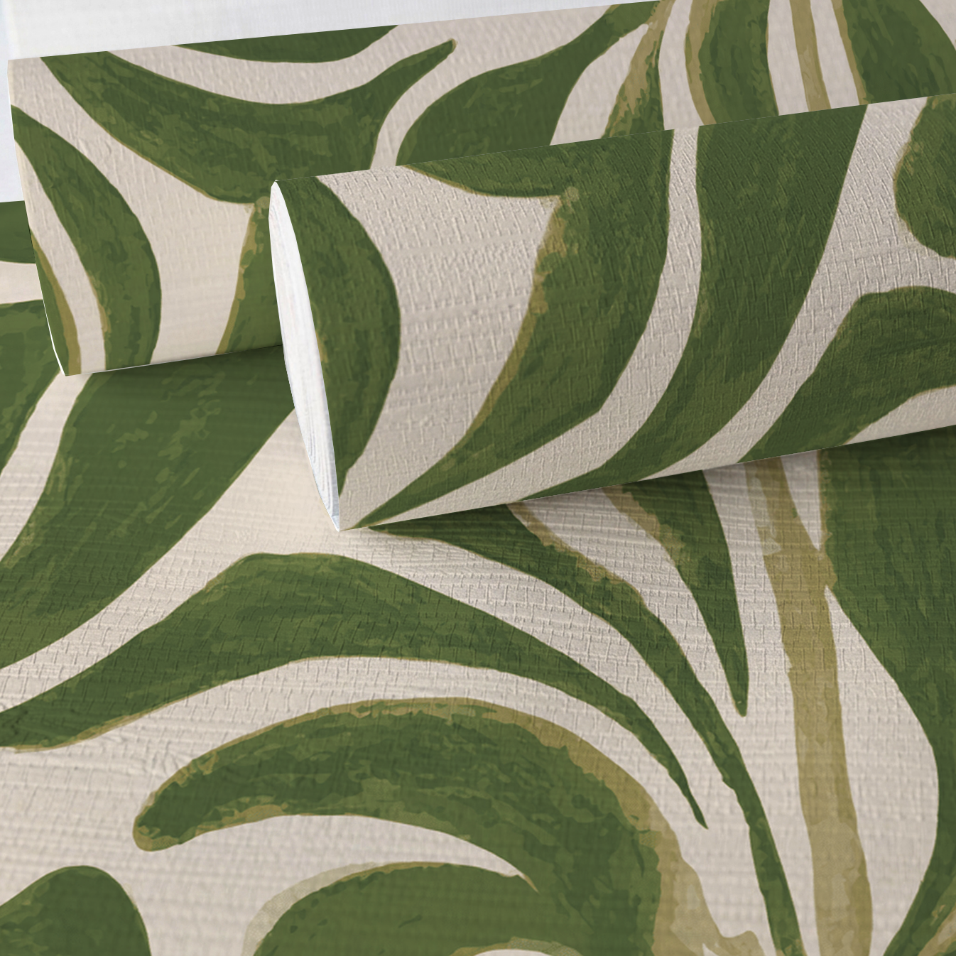 Abstract Flora Faux Grasscloth Wallpaper