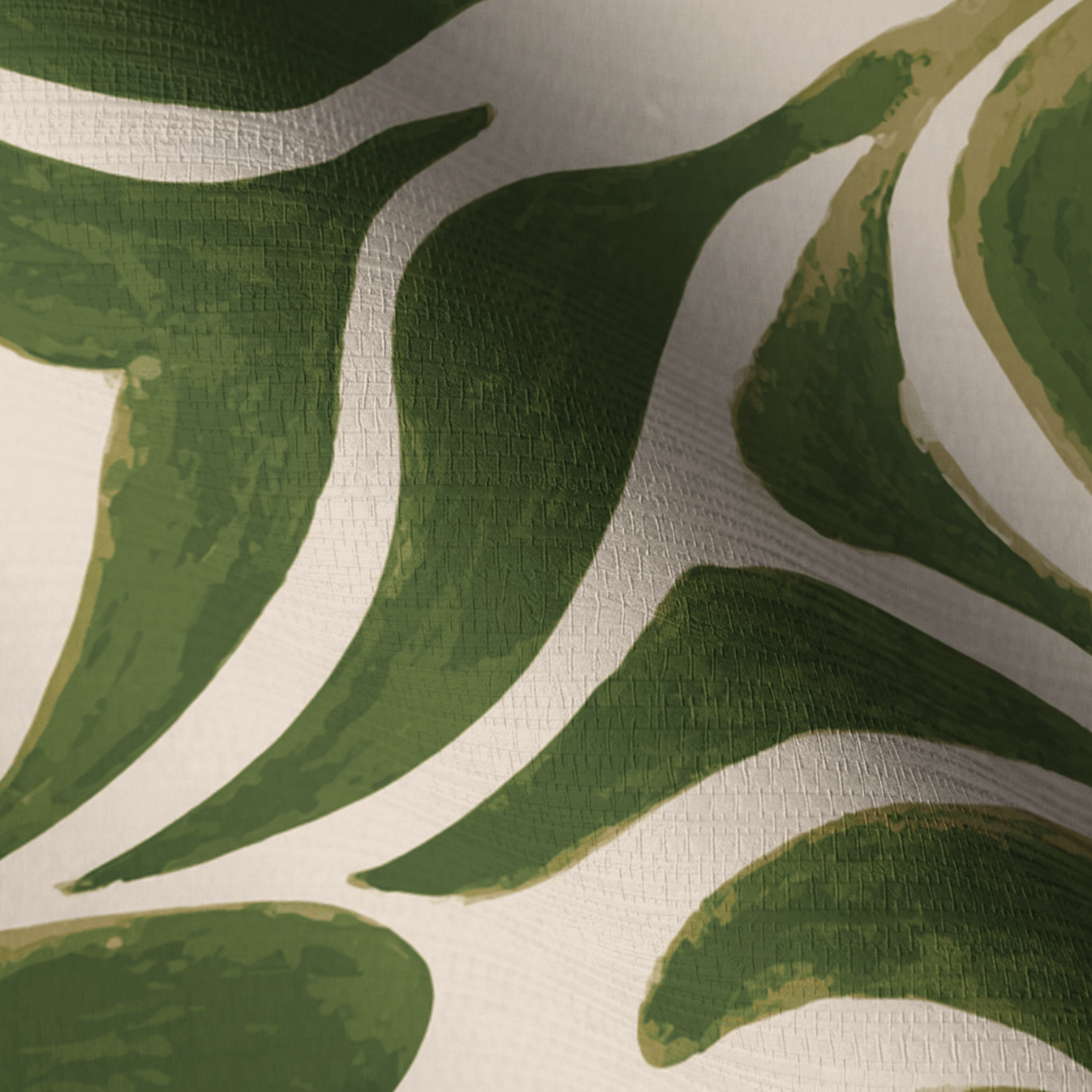 Abstract Flora Faux Grasscloth Wallpaper