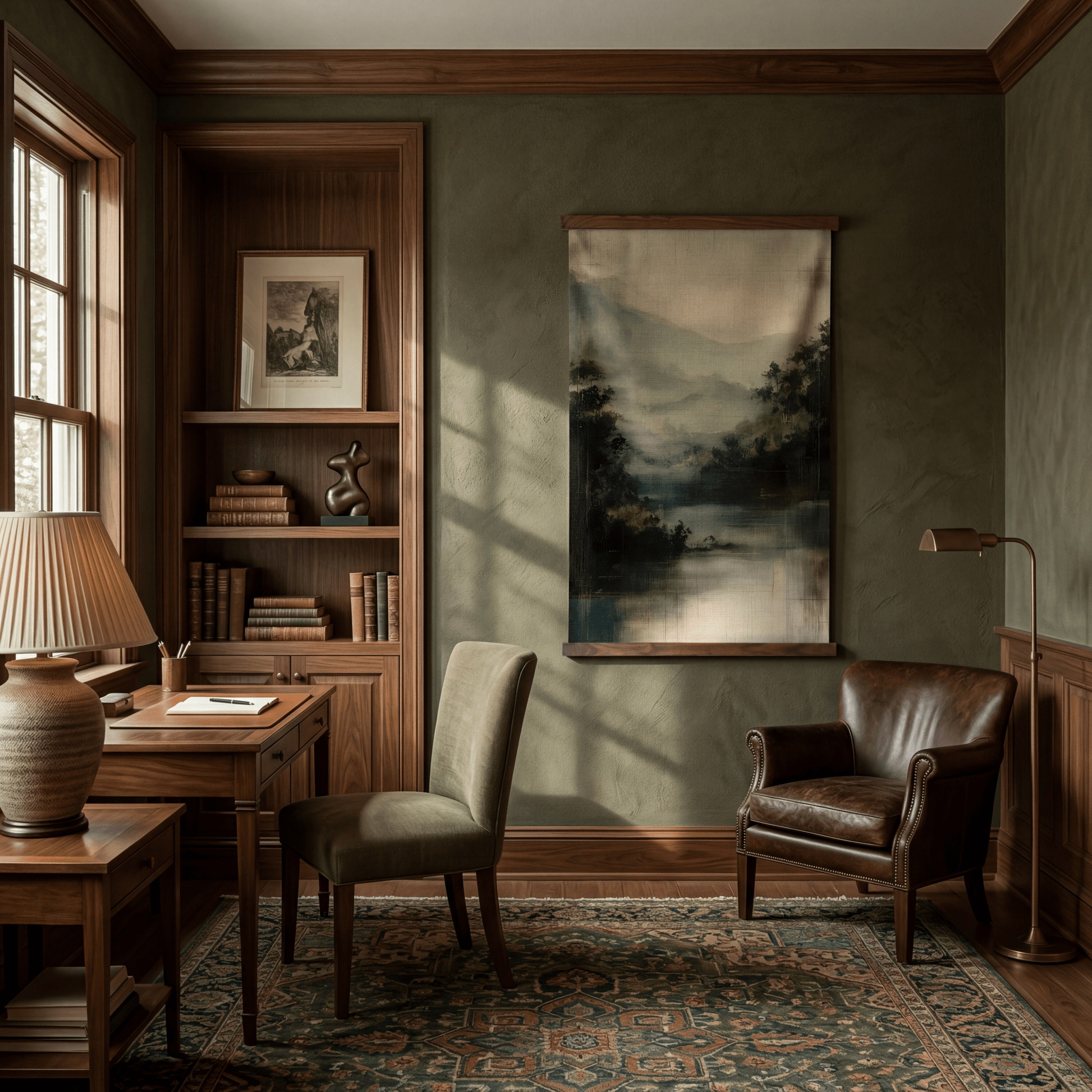 Across the Lake - Tapestry - Painted Paper
