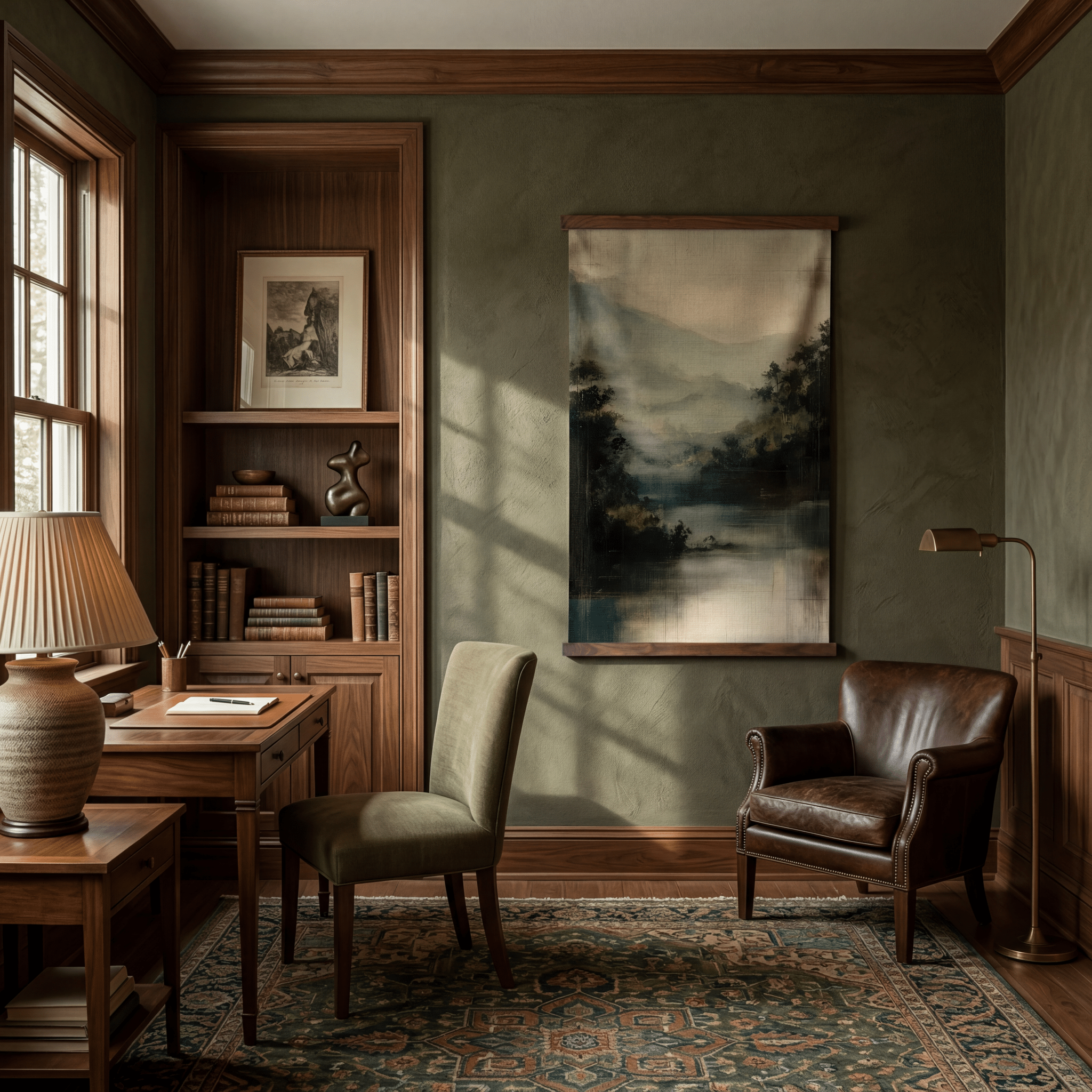 Across the Lake - Tapestry - Painted Paper