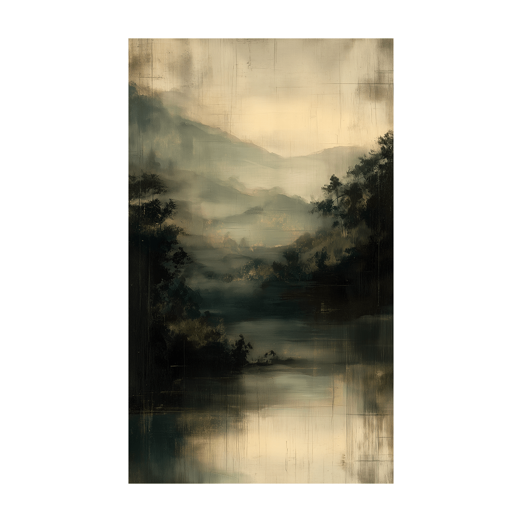 Across the Lake - Tapestry - Painted Paper