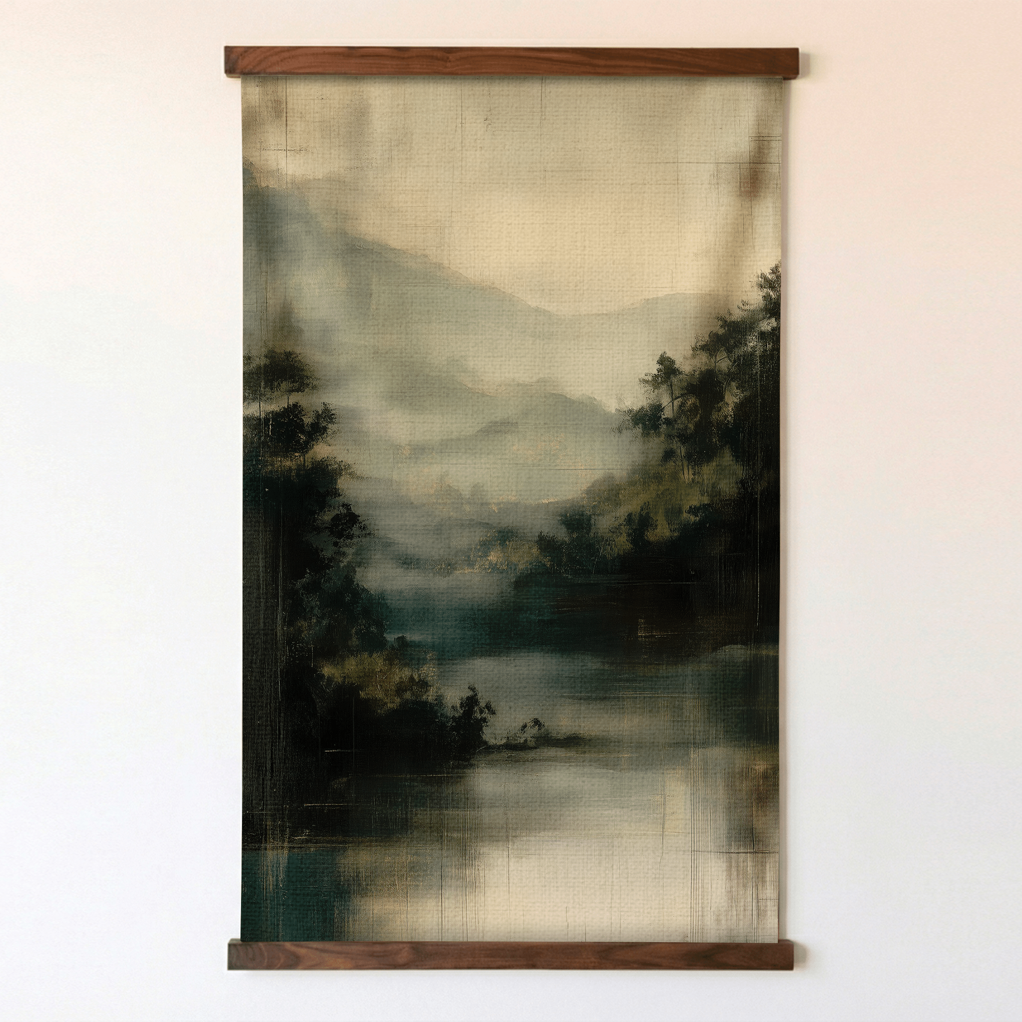 Across the Lake - Tapestry - Painted Paper