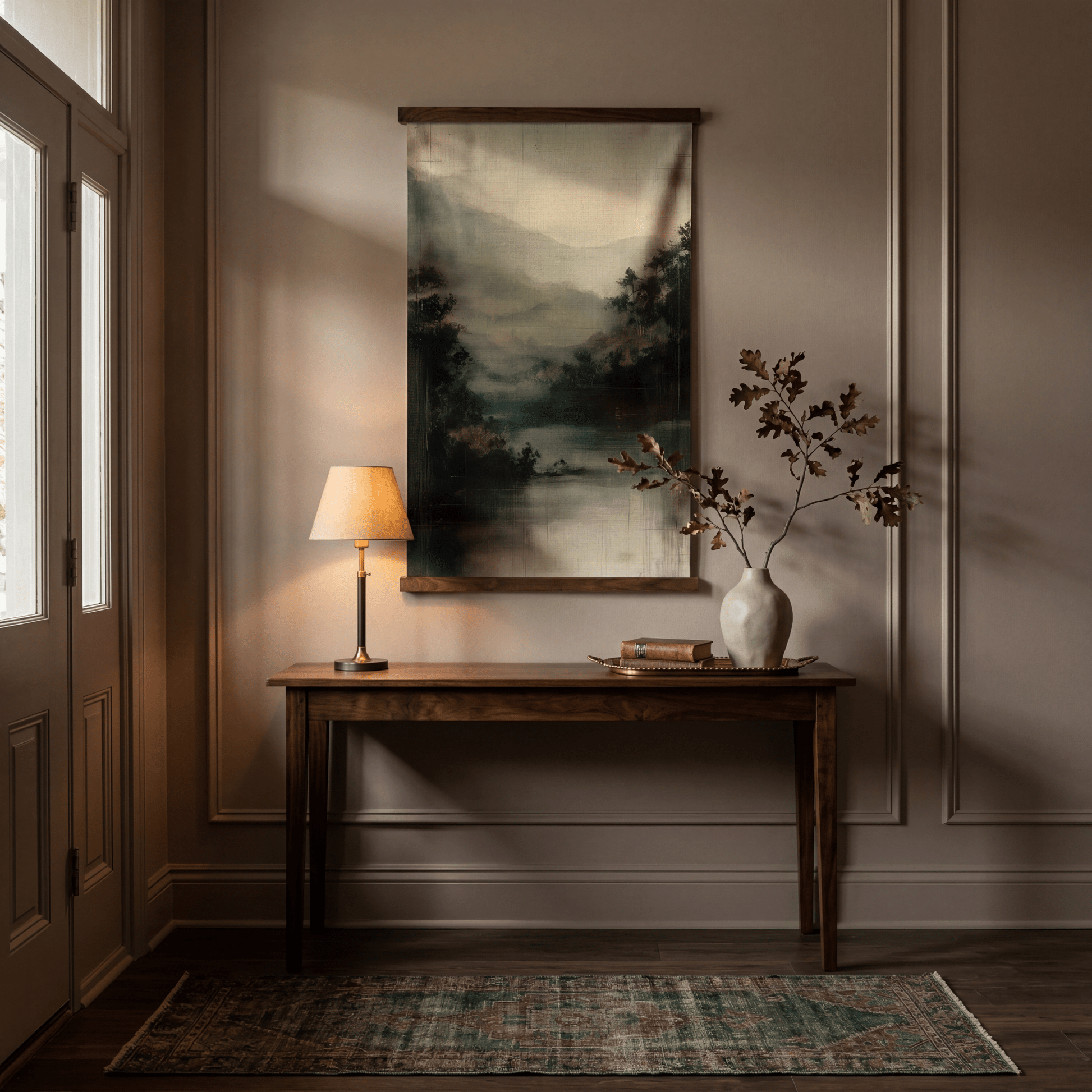 Across the Lake - Tapestry - Painted Paper