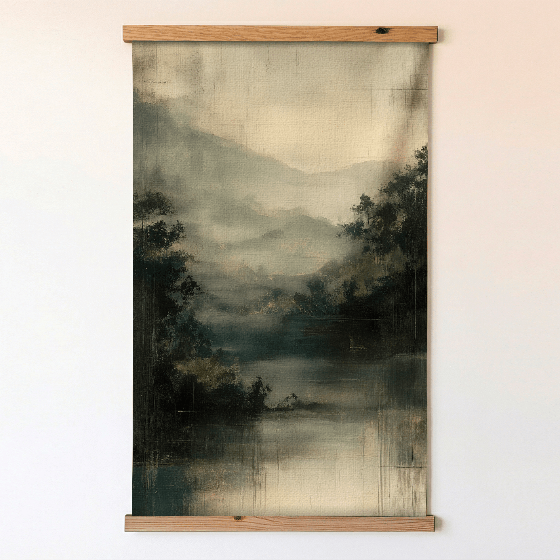 Across the Lake - Tapestry - Painted Paper