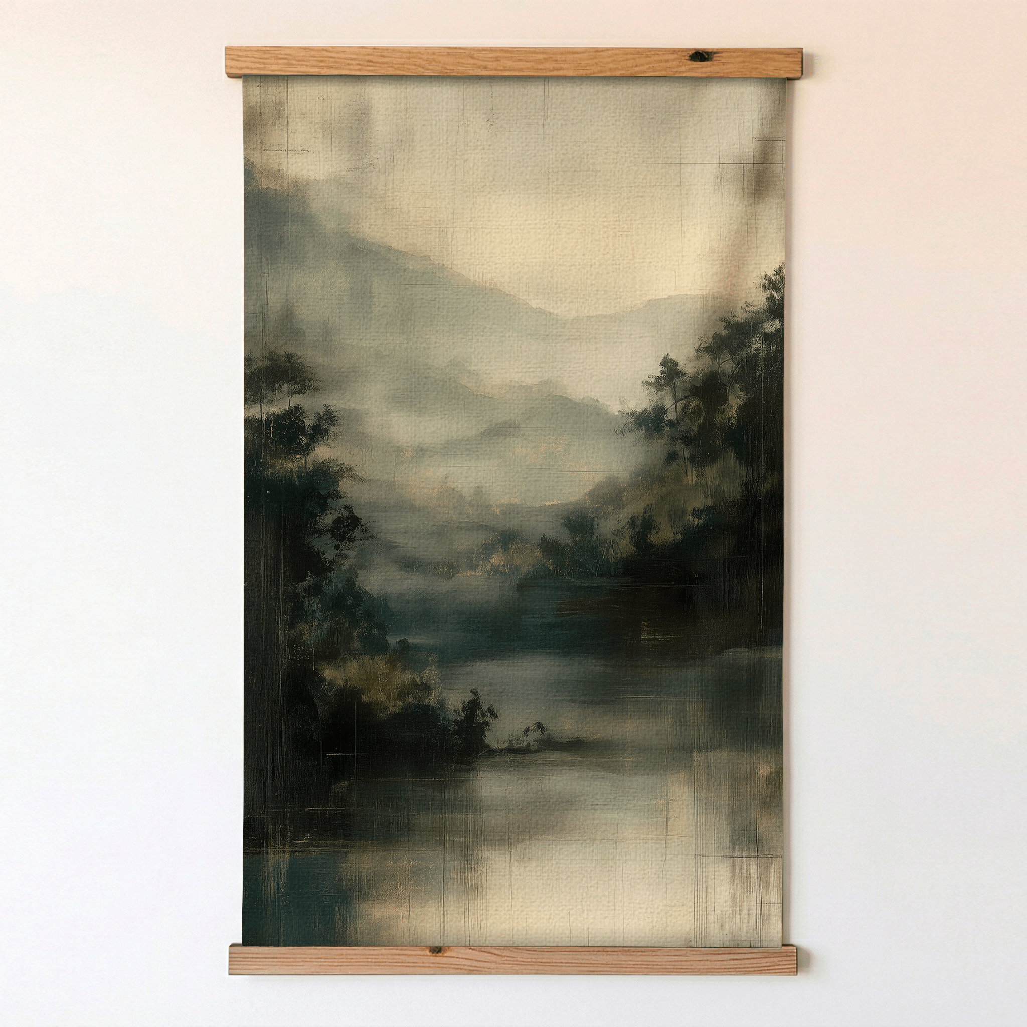Across the Lake - Tapestry - Painted Paper