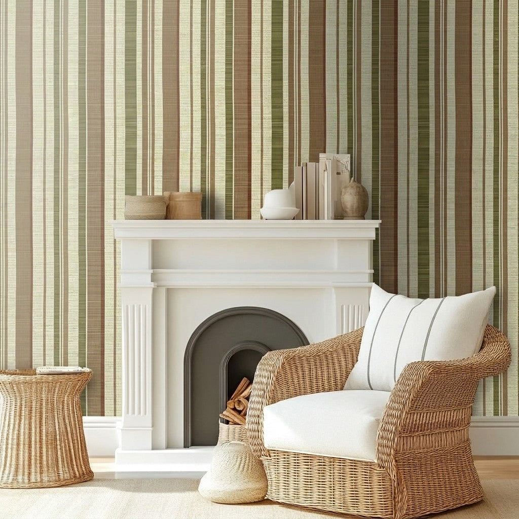 Autumn Grove Faux Grasscloth Wallpaper