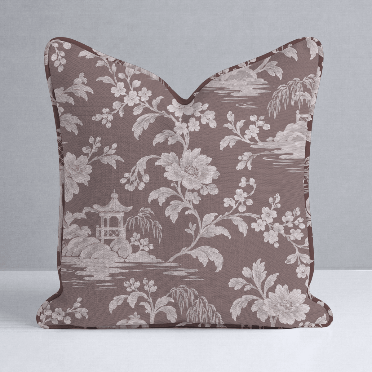 Adelaide Island Chinoiserie Throw Pillow - Painted Paper