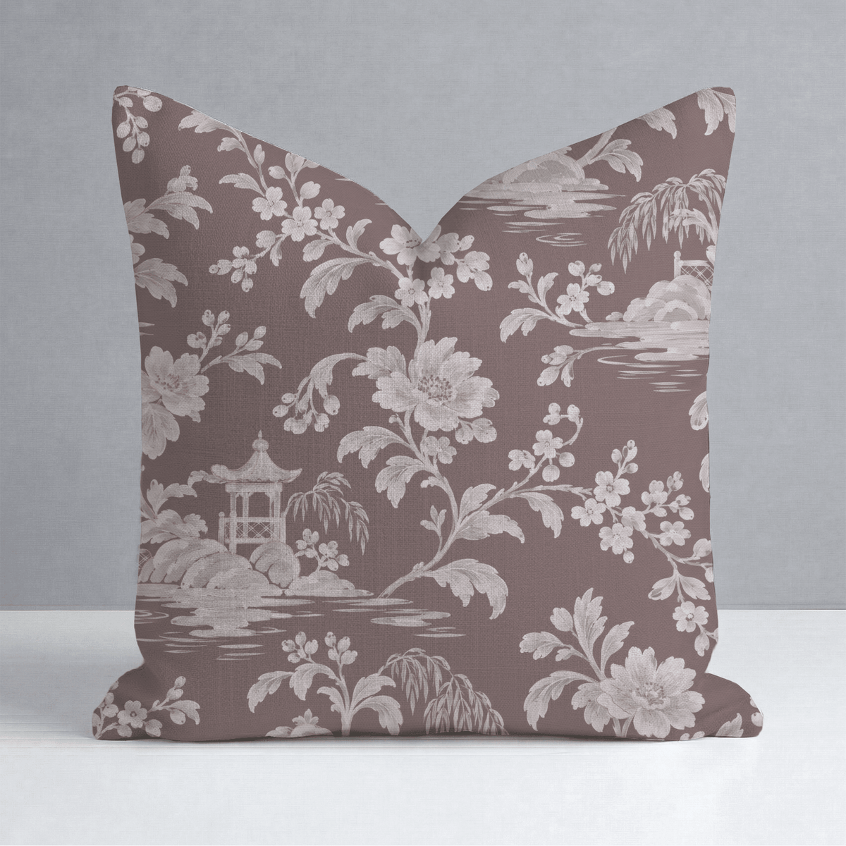 Adelaide Island Chinoiserie Throw Pillow - Painted Paper