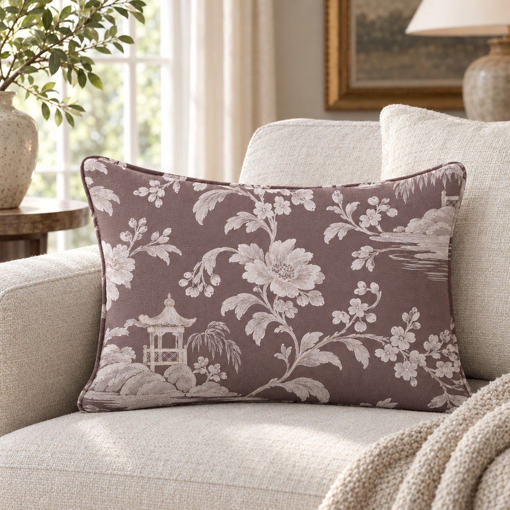 Adelaide Island Chinoiserie Throw Pillow - Painted Paper