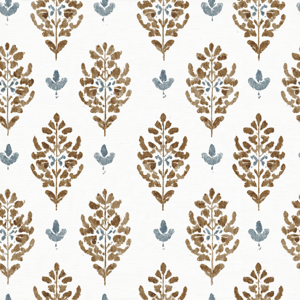 Adeline Block Print Sprig Wallpaper - Painted Paper