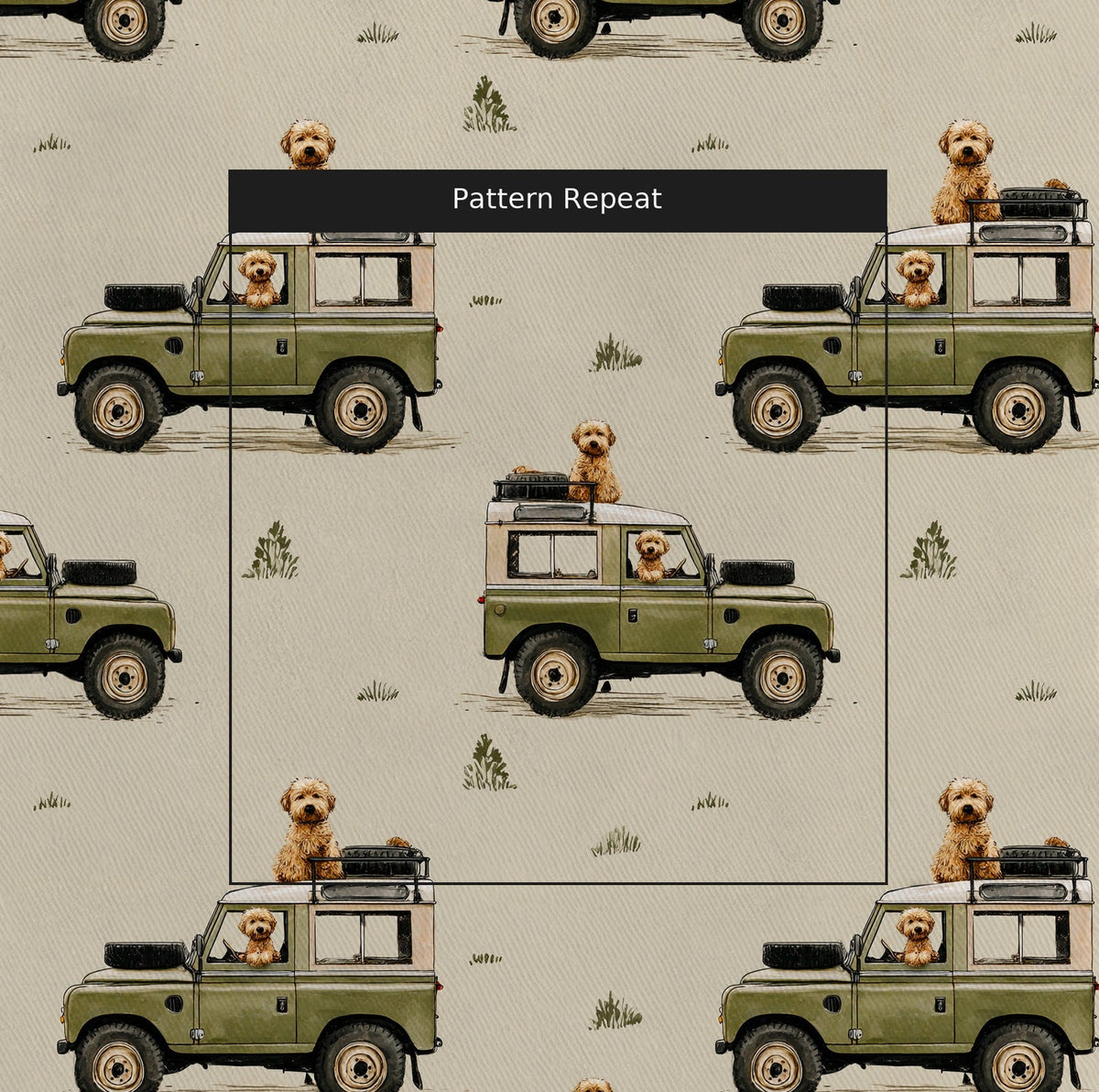 Adventure Wagon - Fabric - Painted Paper