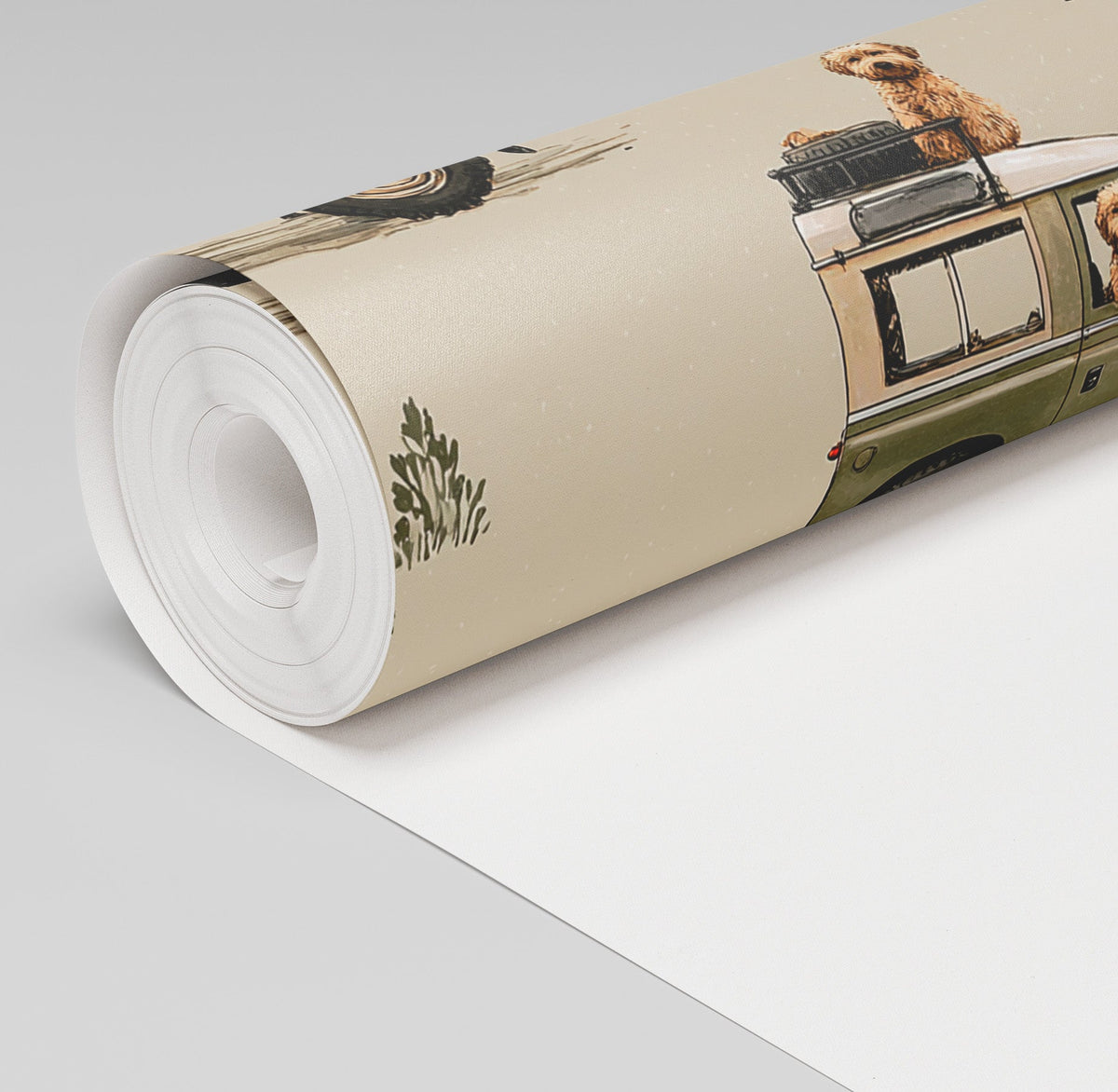 Adventure Wagon Wallpaper - Painted Paper