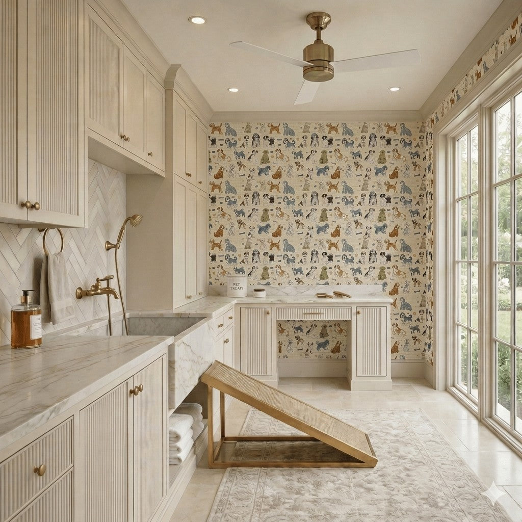 Sundays at the Park Faux Grasscloth Wallpaper