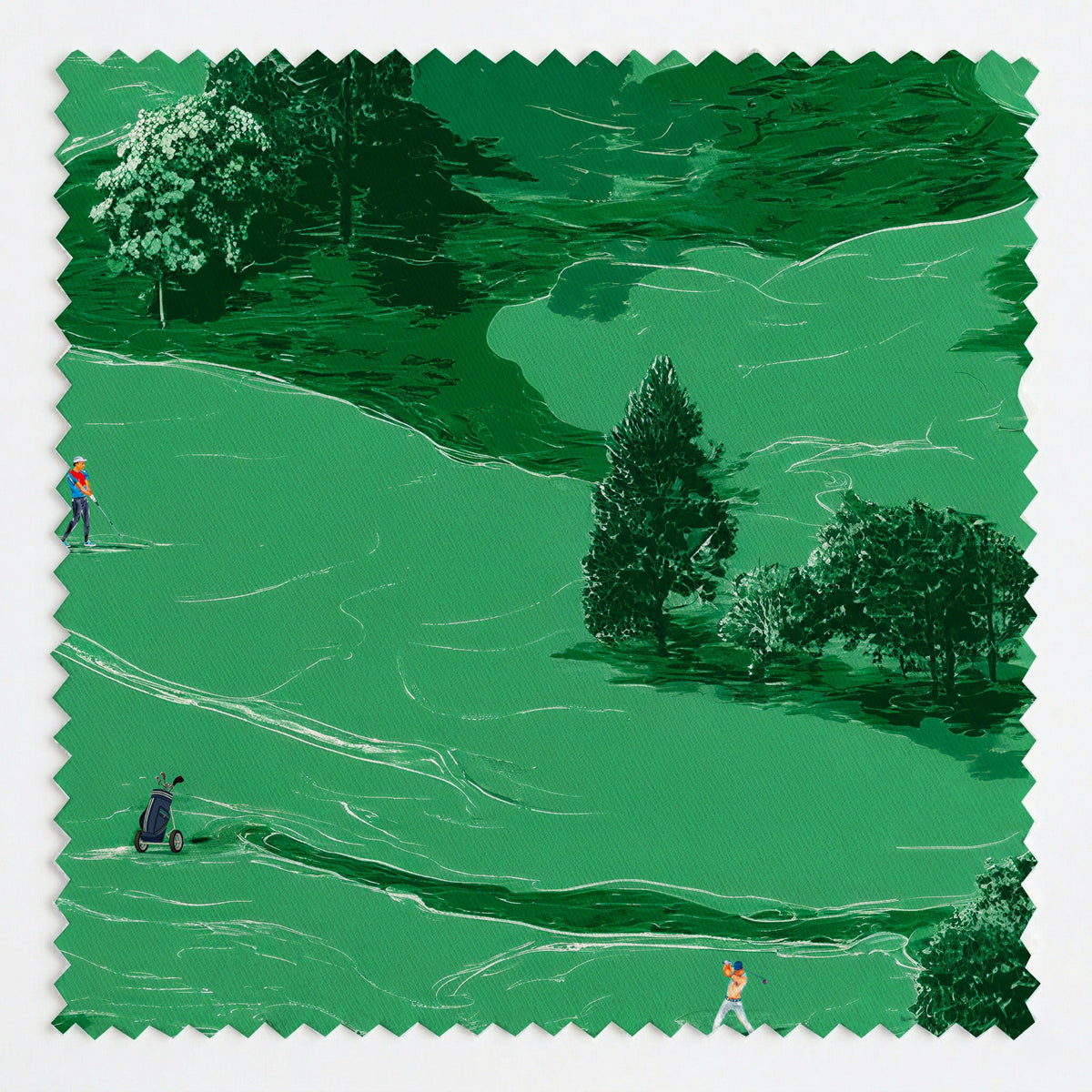 Afternoon Tee Time - Fabric - Painted Paper