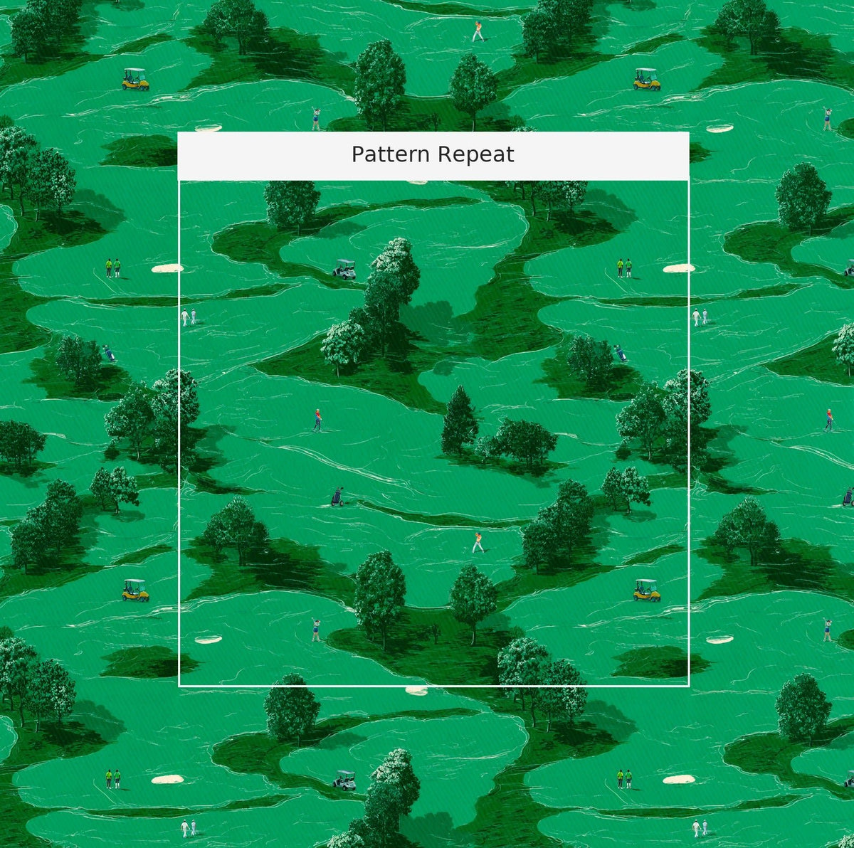 Afternoon Tee Time - Fabric - Painted Paper