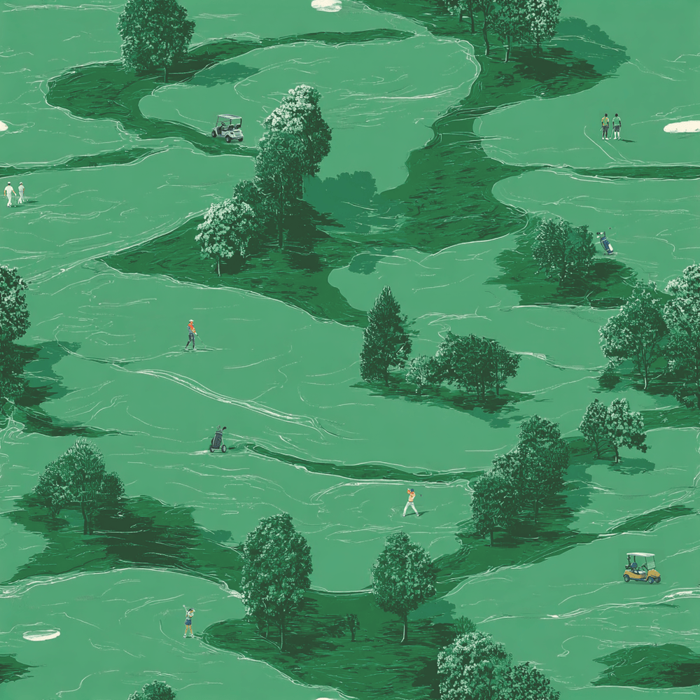 Afternoon Tee Time Wallpaper - Painted Paper