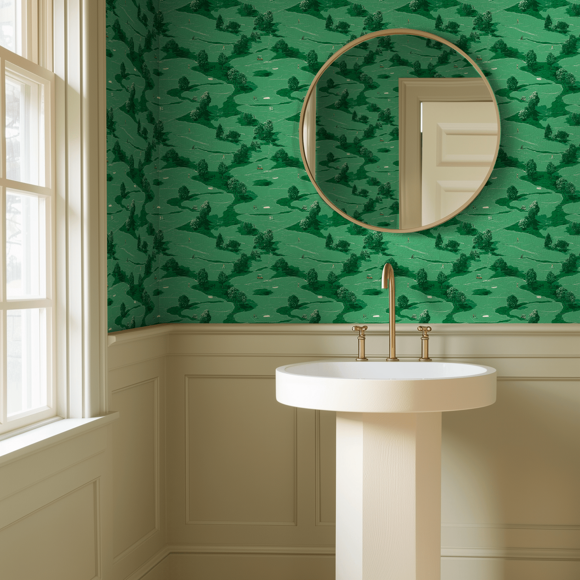 Afternoon Tee Time Wallpaper - Painted Paper