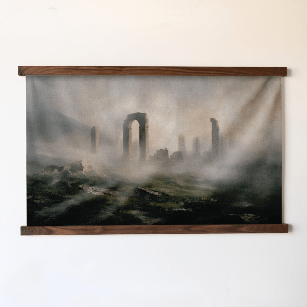 Ancient Ruins - Tapestry - Painted Paper